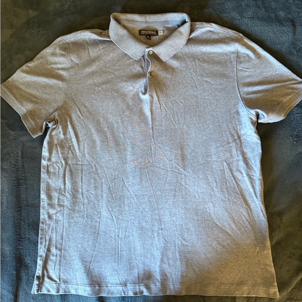 Banana Republic Gray Polo Shirt